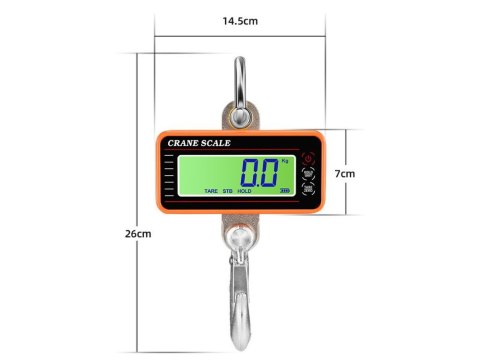 Waga hakowa dźwigowa 500kg 0,5t podwieszana lcd z pilotem nagazynowa Waga hakowa dźwigowa 500kg 0,5t podwieszana lcd z pilotem nagazynowa