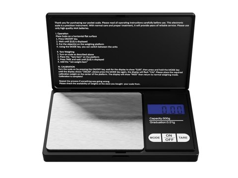 Waga kieszonkowa jubilerska 500g/0,01g precyzyjna gramowa elektroniczna Waga kieszonkowa jubilerska 500g/0,01g precyzyjna gramowa elektroniczna