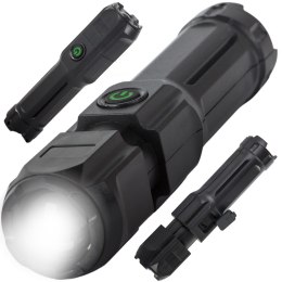 Latarka led akumulatorowa taktyczna zoom xpe led wojskowa mocna policyjna