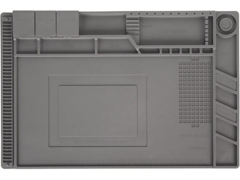 Mata silikonowa serwisowa lutowania organizer duża podkładka 30x45 magnes Mata silikonowa serwisowa lutowania organizer duża podkładka 30x45 magnes