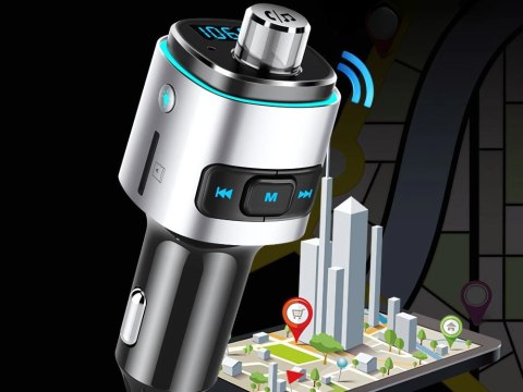 Transmiter bluetooth fm ładowarka samochodowa szybka 2x usb podświetlenie Transmiter bluetooth fm ładowarka samochodowa szybka 2x usb podświetlenie