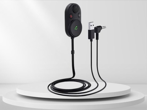 Transmiter samochodowy bluetooth adapter kabel usb aux bt5.3 bass boost Transmiter samochodowy bluetooth adapter kabel usb aux bt5.3 bass boost