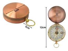 Kompas metalowy busola kieszonkowy turystyczny zamykany magnetyczny wojsko