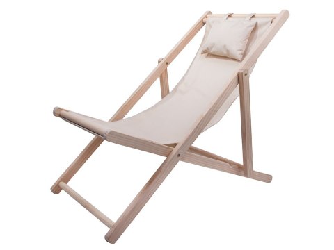 Leżak drewniany leżaki plażowy składany ogrodowy poduszka fotel na plażę Leżak drewniany leżaki plażowy składany ogrodowy poduszka fotel na plażę