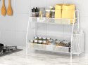 Półka kuchenna organizer kuchenny stojący dwupoziomowy loft z koszyczkiem