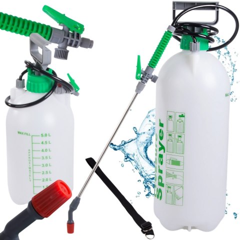 Opryskiwacz ciśnieniowy ręczny ogrodowy spryskiwacz 5 l + pasek na ramię Opryskiwacz ciśnieniowy ręczny ogrodowy spryskiwacz 5 l + pasek na ramię