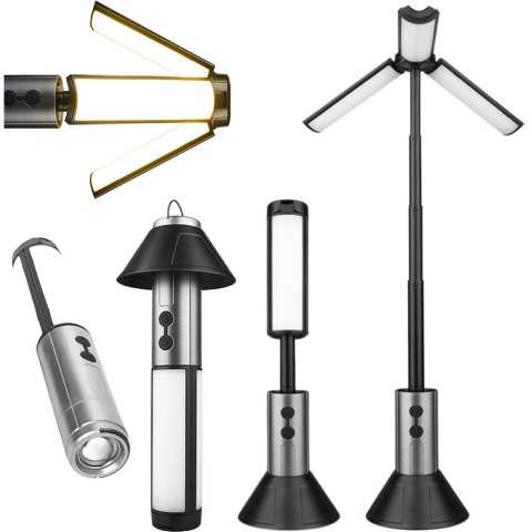 Lampa turystyczna latarka kempingowa wielofunkcyjna teleskopowa led namiot Lampa turystyczna latarka kempingowa wielofunkcyjna teleskopowa led namiot