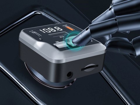 Transmiter fm mp3 estaw głośnomówiący 2xusb c bluetooth 5.3 12v karta sd Transmiter fm mp3 estaw głośnomówiący 2xusb c bluetooth 5.3 12v karta sd