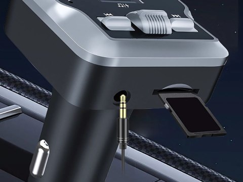 Transmiter fm mp3 estaw głośnomówiący 2xusb c bluetooth 5.3 12v karta sd Transmiter fm mp3 estaw głośnomówiący 2xusb c bluetooth 5.3 12v karta sd