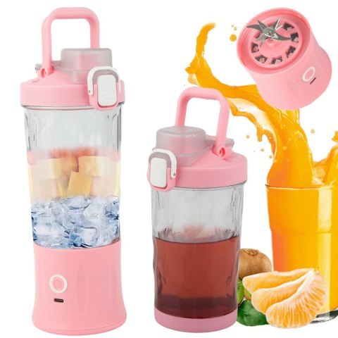 Blender do smoothie przenośny usb bezprzewodowy rozdrabniacz do lodu róż Blender do smoothie przenośny usb bezprzewodowy rozdrabniacz do lodu róż
