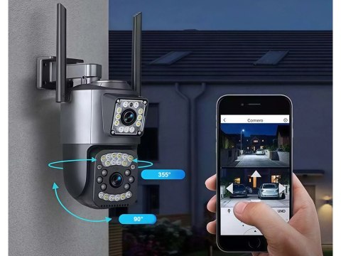 Kamera z dwoma obiektywami wifi zewnętrzna obrotowa wifi detektor ruchu ip Kamera z dwoma obiektywami wifi zewnętrzna obrotowa wifi detektor ruchu ip