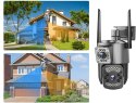 Kamera z dwoma obiektywami wifi zewnętrzna obrotowa wifi detektor ruchu ip