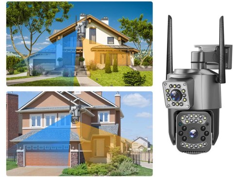 Kamera z dwoma obiektywami wifi zewnętrzna obrotowa wifi detektor ruchu ip Kamera z dwoma obiektywami wifi zewnętrzna obrotowa wifi detektor ruchu ip