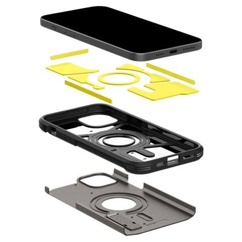 ETUI TOUGH ARMOR MAGSAFE Z PODSTAWKĄ NA IPHONE 15 METALICZNY SZARY ETUI TOUGH ARMOR MAGSAFE Z PODSTAWKĄ NA IPHONE 15 METALICZNY SZARY