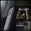 ETUI ULTRA HYBRID NA IPHONE 15 PRO PRZEZROCZYSTO-CZARNE