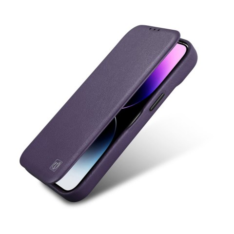 SKÓRZANE ETUI IPHONE 14 Z KLAPKĄ MAGNETYCZNE MAGSAFE CE PREMIUM LEATHER FIOLETOWY SKÓRZANE ETUI IPHONE 14 Z KLAPKĄ MAGNETYCZNE MAGSAFE CE PREMIUM LEATHER FIOLETOWY