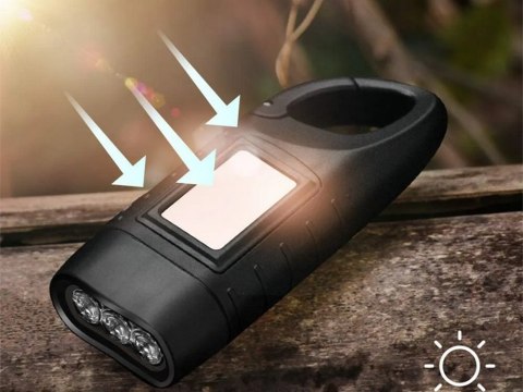 LATARKA SOLARNA Z KORBKĄ CZARNA (100) GAB_A LATARKA SOLARNA Z KORBKĄ CZARNA (100) GAB_A