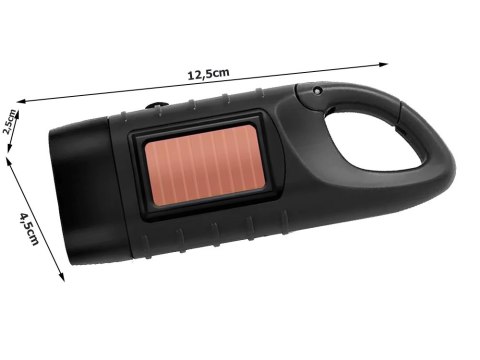 LATARKA SOLARNA Z KORBKĄ CZARNA (100) GAB_A LATARKA SOLARNA Z KORBKĄ CZARNA (100) GAB_A