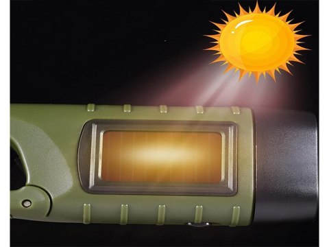 LATARKA SOLARNA Z KORBKĄ ZIELONA (100) GAB_A LATARKA SOLARNA Z KORBKĄ ZIELONA (100) GAB_A