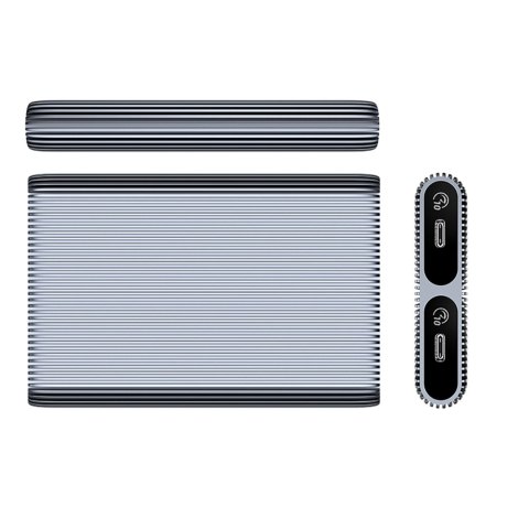 Kieszeń obudowa AM2C3-2N na dwa dyski M.2 NVME USB-C 10Gb/s - szara Kieszeń obudowa AM2C3-2N na dwa dyski M.2 NVME USB-C 10Gb/s - szara