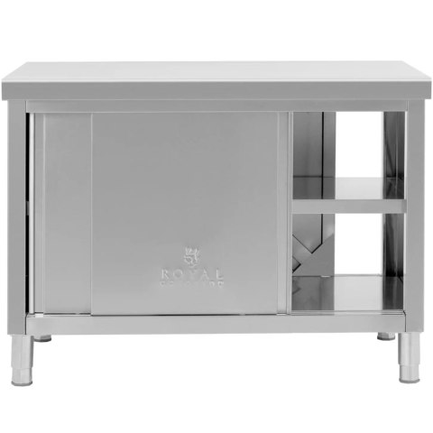 Stół blat roboczy centralny z szafką przelotową STAL 120 x 70 cm Stół blat roboczy centralny z szafką przelotową STAL 120 x 70 cm