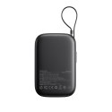 Powerbank 10000mAh z wbudowanym kablem 22.5W USB-C 0.25 cm - czarny