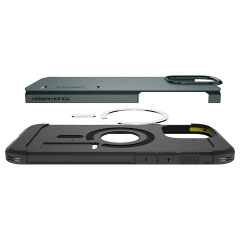 Etui case na iPhone 16 Pro z podstawką Tough Armor MagSafe - zielone Etui case na iPhone 16 Pro z podstawką Tough Armor MagSafe - zielone