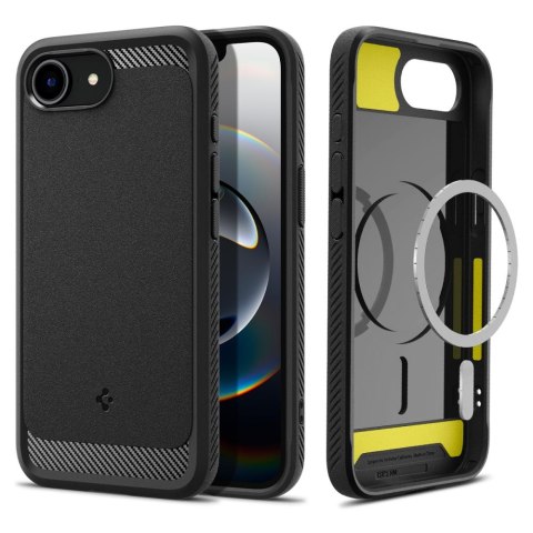 Etui case na iPhone 16e Rugged Armor MagSafe - czarne Etui case na iPhone 16e Rugged Armor MagSafe - czarne