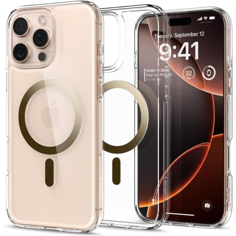 Etui ochronne na iPhone 16 Pro Ultra Hybrid Mag z MagSafe - przezroczyste złote Etui ochronne na iPhone 16 Pro Ultra Hybrid Mag z MagSafe - przezroczyste złote