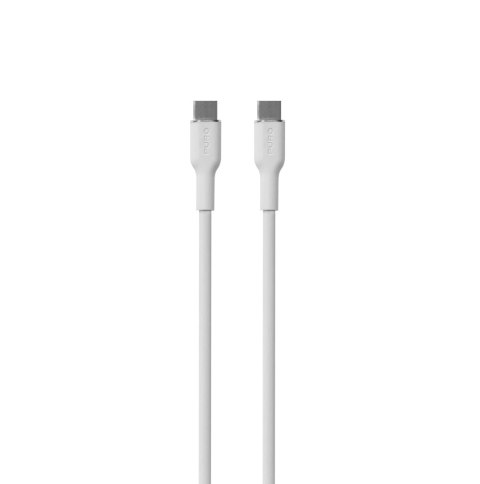 Kabel przewód silikonowy USB-C 60W 1.5m - biały Kabel przewód silikonowy USB-C 60W 1.5m - biały