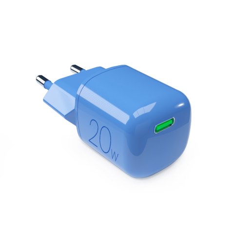 Ładowarka sieciowa USB-C GaN 20W - niebieska Ładowarka sieciowa USB-C GaN 20W - niebieska