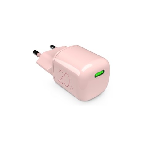 Ładowarka sieciowa USB-C GaN 20W - różowa Ładowarka sieciowa USB-C GaN 20W - różowa
