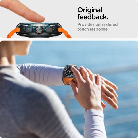 Szkło hartowane z ramką montażową na Samsung Galaxy Watch Ultra 47 mm - 2 szt. Szkło hartowane z ramką montażową na Samsung Galaxy Watch Ultra 47 mm - 2 szt.