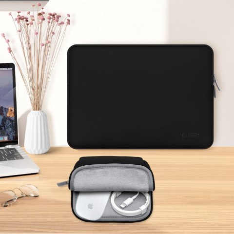 Torba etui pokrowiec na laptopa 13-14'' + etui na akcesoria - czarna Torba etui pokrowiec na laptopa 13-14'' + etui na akcesoria - czarna