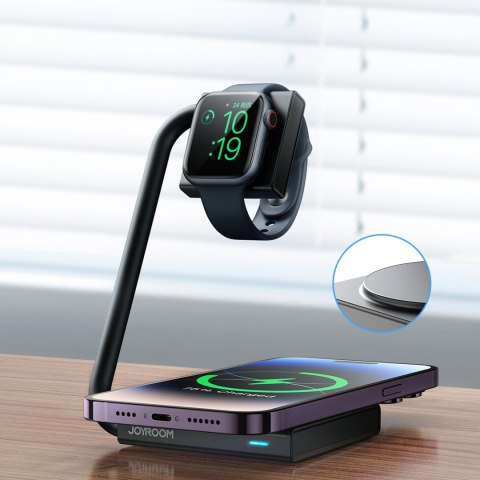 2W1 ŁADOWARKA INDUKCYJNA DO ZEGARKA I SMARFONA 15W MAGSAFE QI SKŁADANA CZARNA 2W1 ŁADOWARKA INDUKCYJNA DO ZEGARKA I SMARFONA 15W MAGSAFE QI SKŁADANA CZARNA