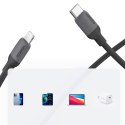 KABEL DO SZYBKIEGO ŁADOWANIA IPHONE USB-C - LIGHTNING PD 20W 1M CZARNY