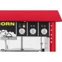 MASZYNA URZĄDZENIE DO PRAŻENIA POPCORNU RETRO TEFLON 1600 W 5-6 KG/H - CZERWONA