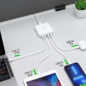 MOCNA ŁADOWARKA SIECIOWA GAN 100W 2X USB-A 2X USB-C BIAŁA