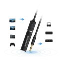 TRANSMITER BLUETOOTH 5.0 BEZPRZEWODOWY ADAPTER AUDIO 3.5 MM MINI JACK CZARNY