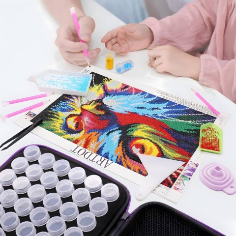 Akcesoria do haftu diamentowego diamond painting w walizce - zestaw Akcesoria do haftu diamentowego diamond painting w walizce - zestaw