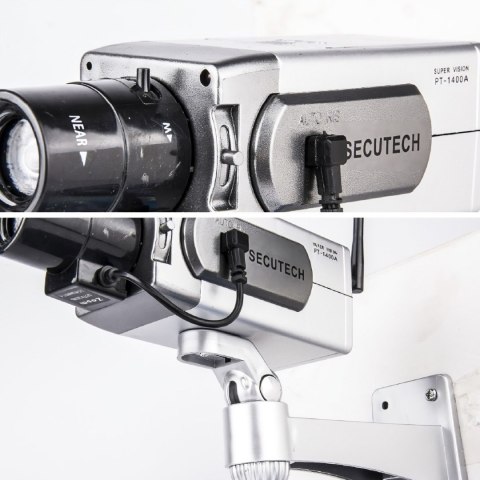 Atrapa kamery do monitoringu z migającą diodą LED Atrapa kamery do monitoringu z migającą diodą LED