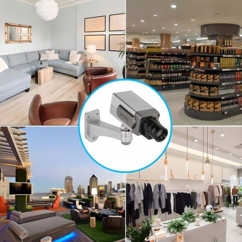 Atrapa kamery do monitoringu z migającą diodą LED Atrapa kamery do monitoringu z migającą diodą LED