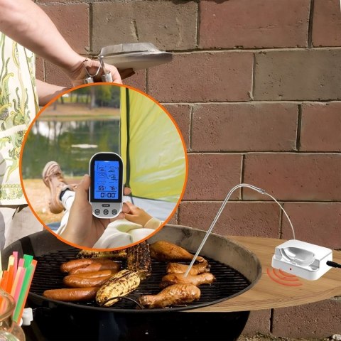Bezprzewodowy termometr z sondą do grilla wędzarni -20 - 250 C Bezprzewodowy termometr z sondą do grilla wędzarni -20 - 250 C