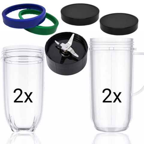 Blender kielichowy wielofunkcyjny 2 kubki 470 ml 600 W Blender kielichowy wielofunkcyjny 2 kubki 470 ml 600 W