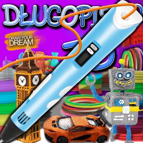 Długopis 3D zestaw kreatywny dla dzieci + wkłady PLA Długopis 3D zestaw kreatywny dla dzieci + wkłady PLA