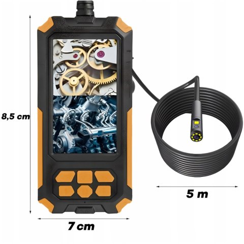 Endoskop kamera inspekcyjna 8 LED 3 końcówki Full HD Endoskop kamera inspekcyjna 8 LED 3 końcówki Full HD
