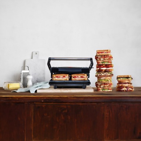 Grill elektryczny kontaktowy do panini mięsa warzyw 750 W Grill elektryczny kontaktowy do panini mięsa warzyw 750 W