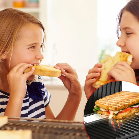 Grill elektryczny kontaktowy do panini mięsa warzyw 750 W Grill elektryczny kontaktowy do panini mięsa warzyw 750 W