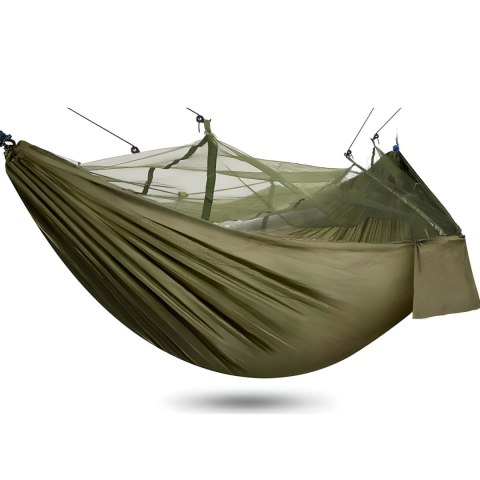Hamak dwuosobowy turystyczny survivalowy z moskitierą 260 x 140 cm Hamak dwuosobowy turystyczny survivalowy z moskitierą 260 x 140 cm