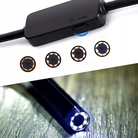 Kamera endoskopowa do telefonu 8 LED 4 końcówki Full HD Wi-Fi Android iOS Kamera endoskopowa do telefonu 8 LED 4 końcówki Full HD Wi-Fi Android iOS